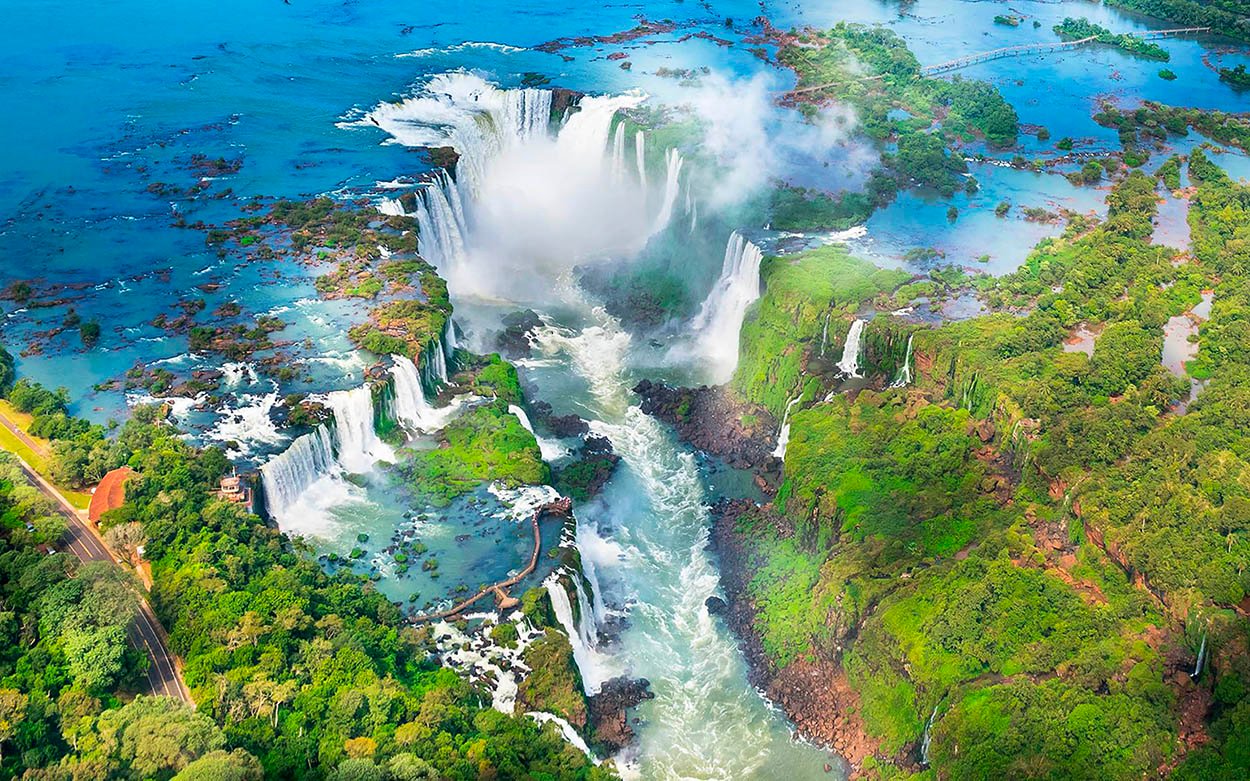 vista aerea de las cataratas del iguazu